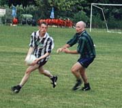 Paudie O' Kelly moves in for the attack 