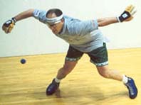 Handballer in action